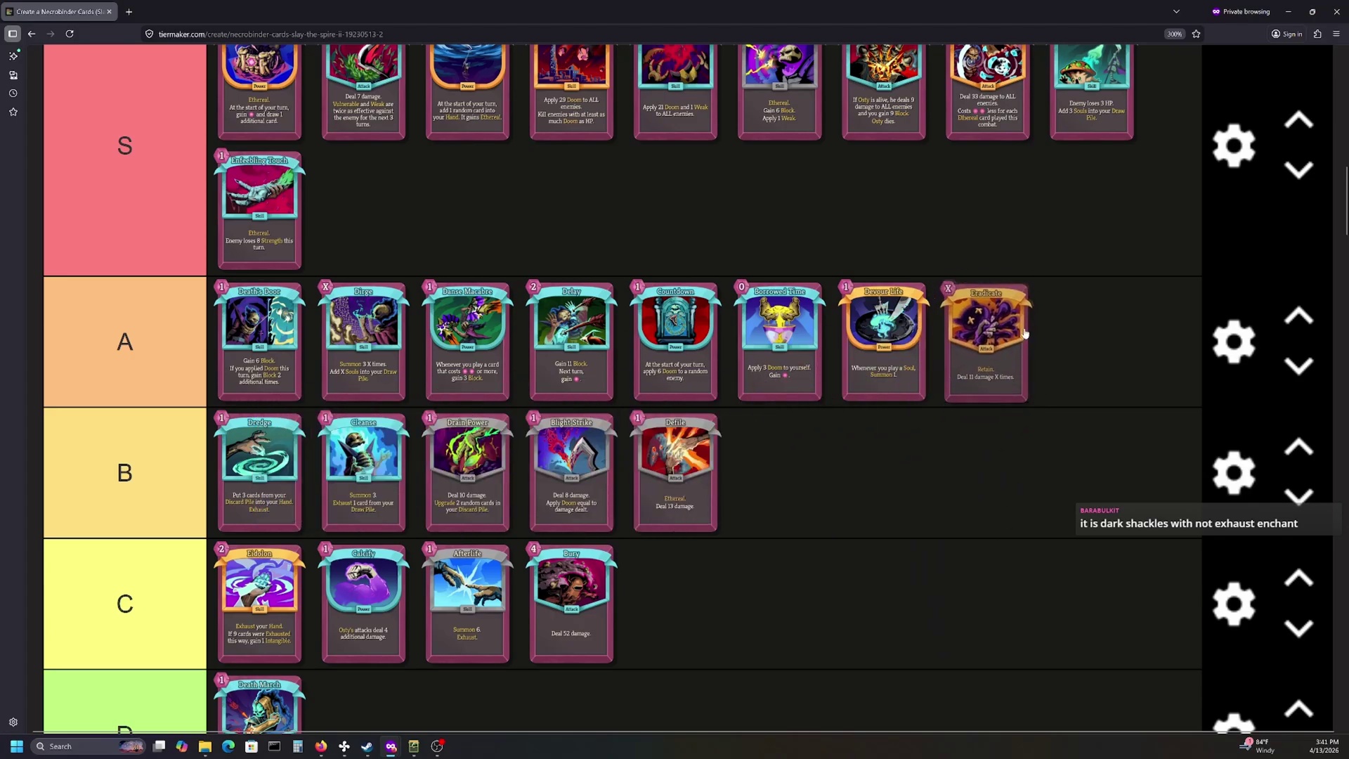 Necrobinder Has Three Bad Cards gameplay source still
