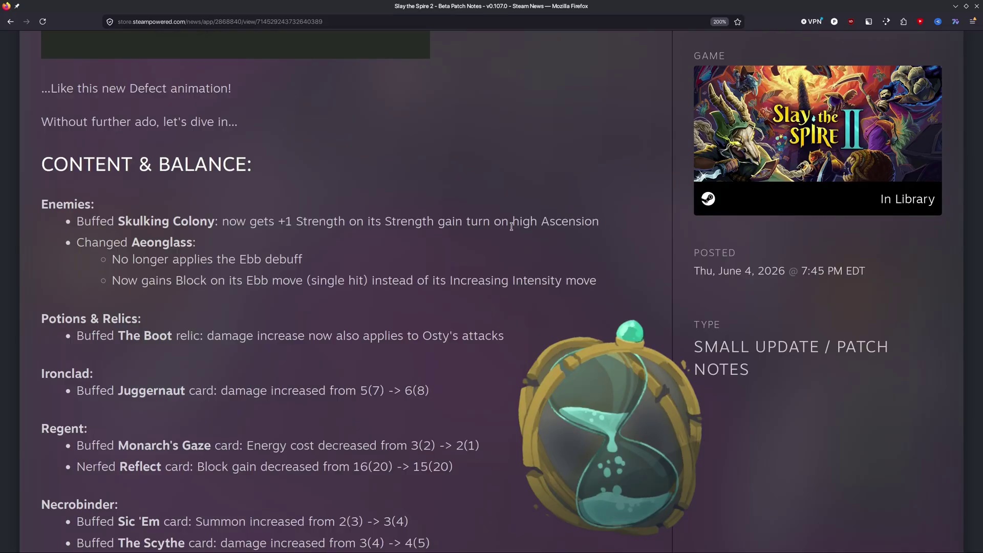 Beta v0.107.0 Change Review gameplay source still